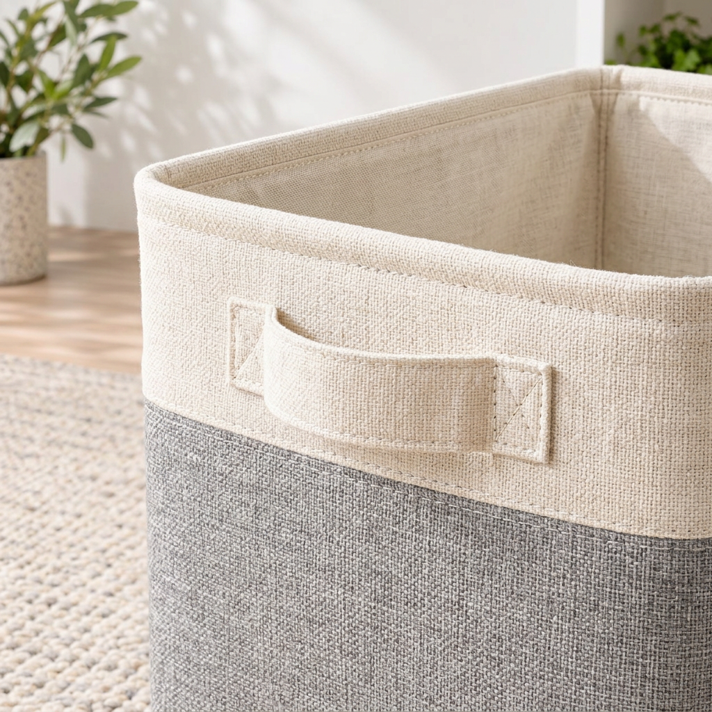 Cream & Gray Fabric Storage Basket Set — view 3