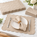 Scalloped Quilted Placemat & Napkin Set — main image