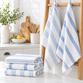 Blue Stripe Cotton Kitchen Towels — main image