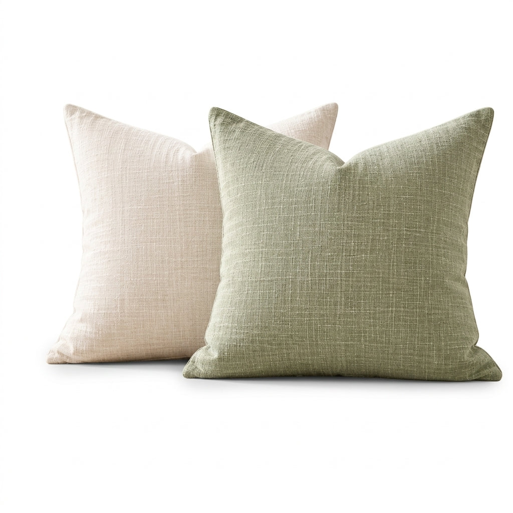 Sage & Ivory Textured Pillow Cover Set — detail 3