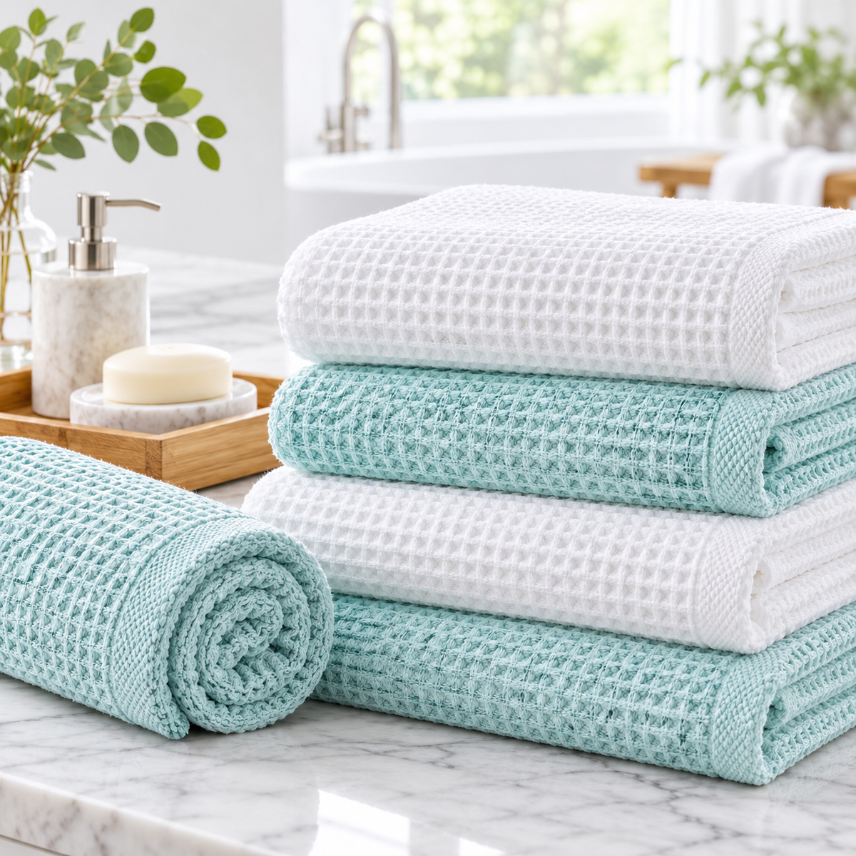 Waffle Weave Bath Towel Set — main image