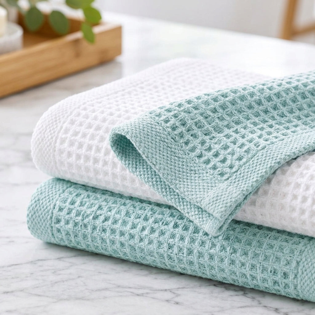 Waffle Weave Bath Towel Set — detail 2