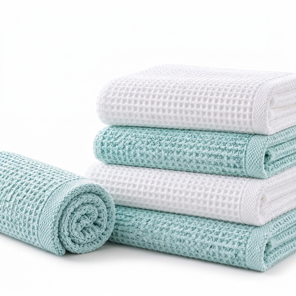 Waffle Weave Bath Towel Set — detail 3