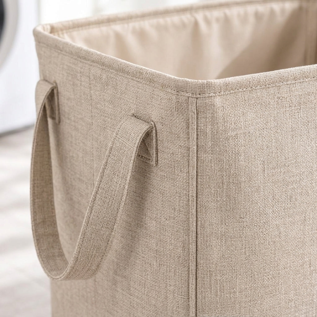 Linen-Style Fabric Laundry Hamper — view 3